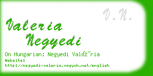 valeria negyedi business card